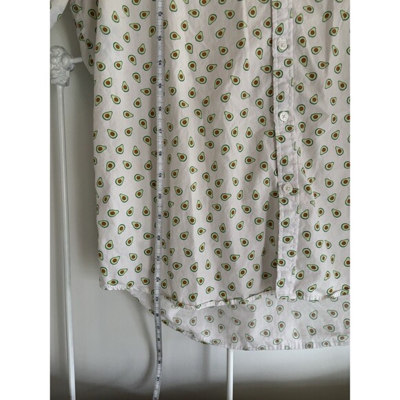 Men’s public Art avocado Print Button Down Size Large Shirt sleeve - Picture 4 of 4